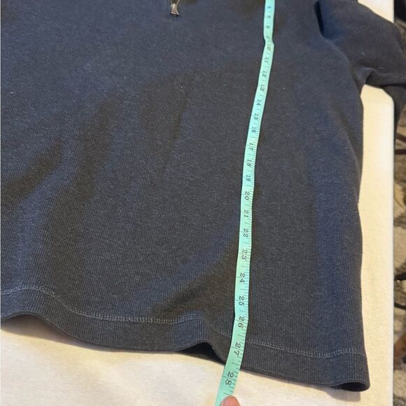 BANANA REPUBLIC Men's LARGE Gray 1/4 zipper Sweater business casual - Picture 8 of 8